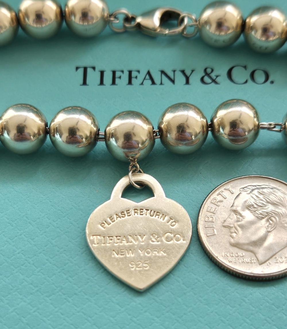 Tiffany & Co  Beaded Bracelet with RTT Heart